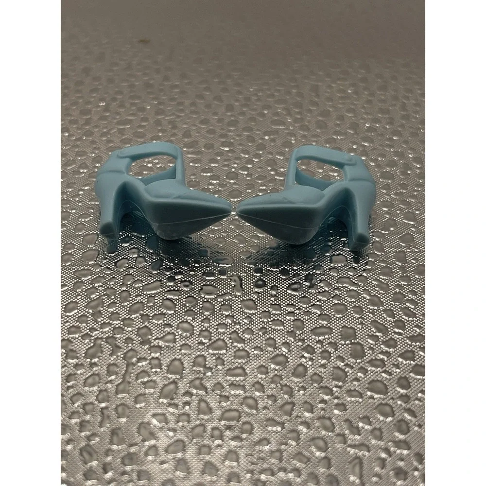 Barbie Closed Pointed‎ Toe Light Baby Blue T-Strap High Heels Pumps Shoes